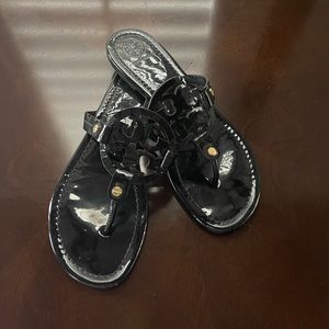 Shiny black Tory Burch sandals! Only worn a few times so in great condition.